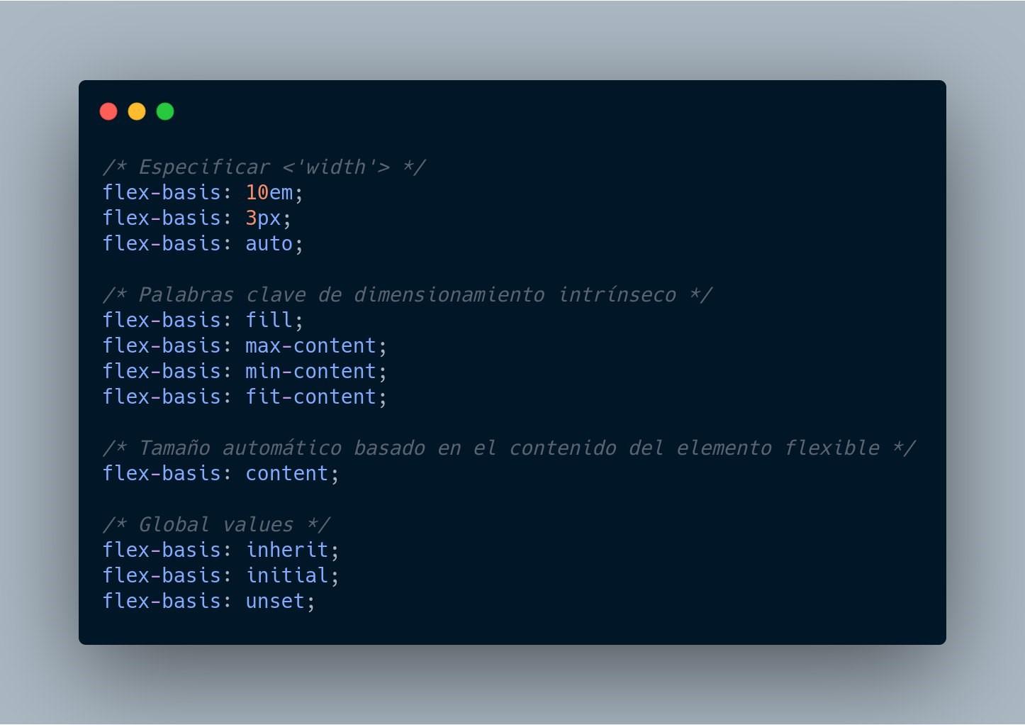Diferencia entre flex basis y width Paradigma