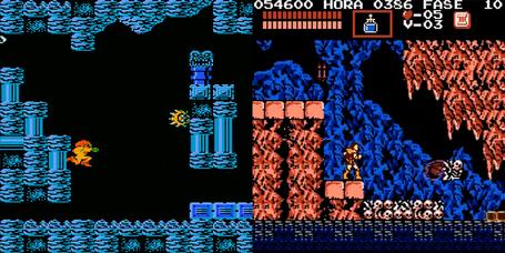 undefined Metroid a la izquierda y Castlevania a la derecha.