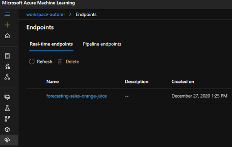 undefined Endpoint del modelo desplegado