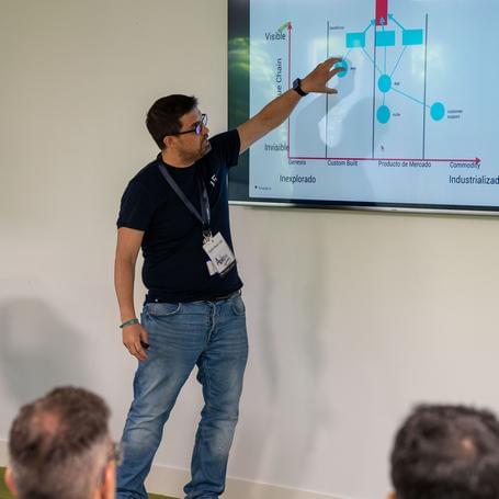 undefined Aday Guerra en su charla en Agile Real Life 2024.