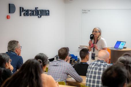 undefined Carla Krieger en su charla en Agile Real Life 2024.