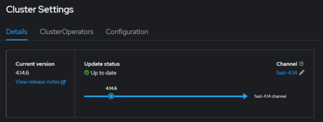 Cluster settings Cluster settings