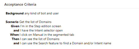 Acceptance Criteria Acceptance Criteria