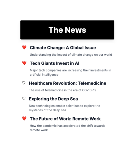 Aplicación en la que se muestre un listado de noticias.