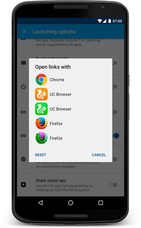 En un móvil las apps con Webview se muestran organizadas.