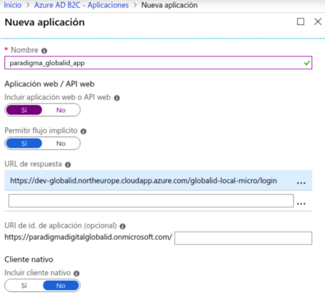 Creamos nueva aplicación