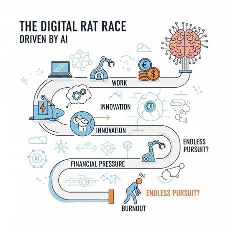 la carrera de la rata digital: trabajo, innovación, presión financiera, burnout
