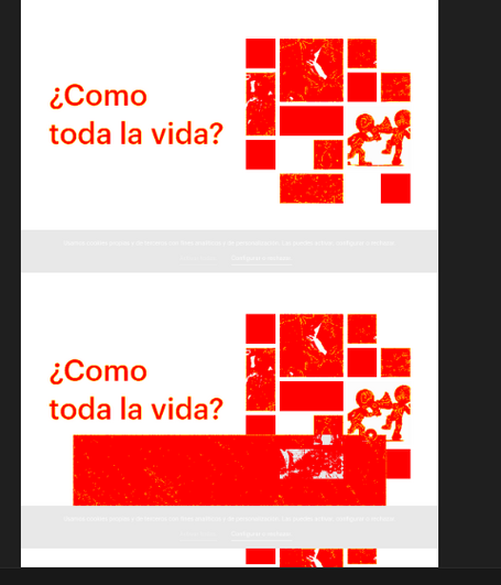 Diferencias entre imágenes comparativa entre ambas imágenes: en rojo muestra las diferencias detectadas y dónde se han detectado