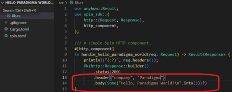 Código rust generado Código rust generado