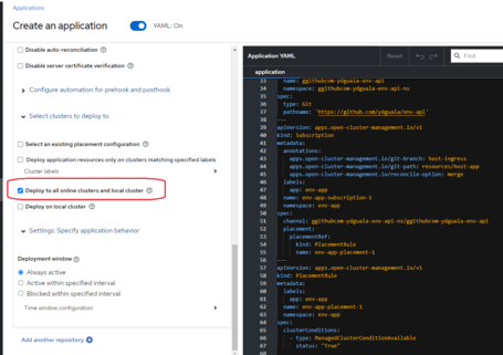 Vemos el código YAML que generará la creación de la aplicación