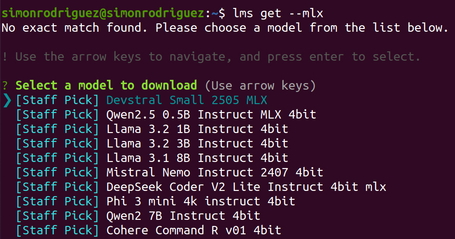 Comandos CLI: get mlx
