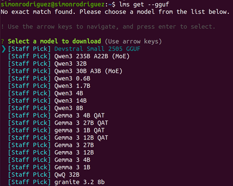 Comandos CLI: get gguf