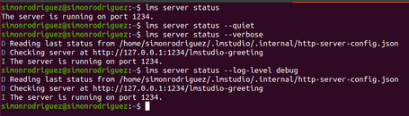 Comandos CLI: server status