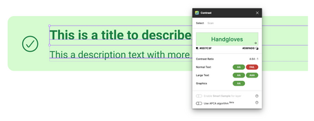 pantallazo del plugin de figma contrast
