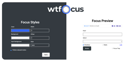 Pantallazo de la página de wtfocus