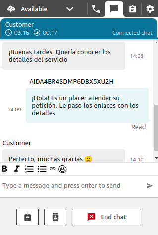 comunicación chat