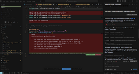Propuesta de mejora de Cursor AI cursor ai lanza una propuesta para solucionar los problemas anteriores, marcando las líneas de código que ha propuesto en color rojo para que se puedan aceptar o rechazar