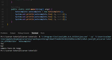 Cursor AI cambios completados imagen donde se muestra la tarea completada