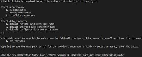 Si seleccionamos el Data Source de Snowflake, también debemos seleccionar el Data Connector