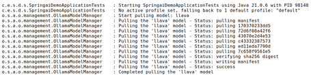 Download missing model Download missing model with Ollama in Spring AI
