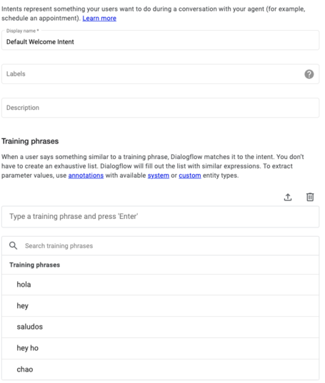 undefined Chatbot con Dialogflow CX 7