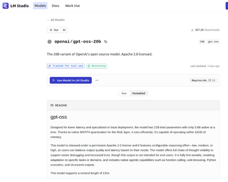 Modelos disponibles en LM Studio