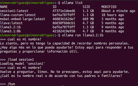 undefined Comando /load <nombre de la sesión> en Ollama
