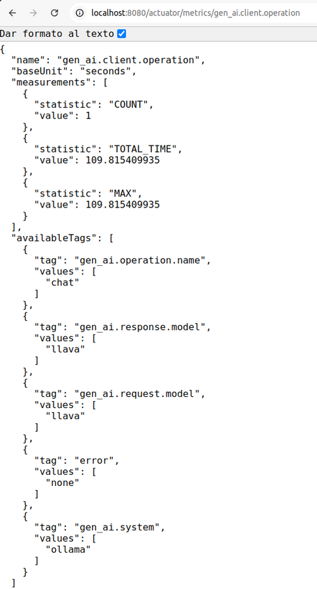 Metric Extraction Metric extraction for gen ai client operation