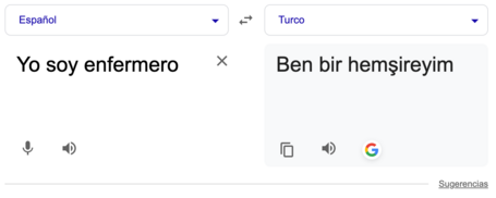 Google Translate (español - turco)