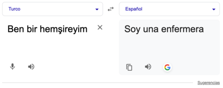 Google Translate (turco - español)