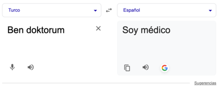 Google Translate (turco - español)