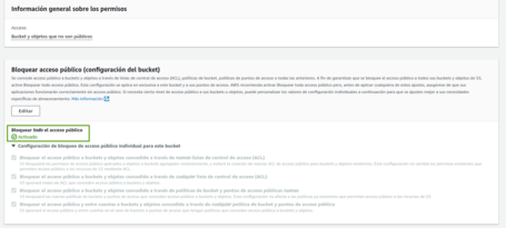 Contenido almacenado en tus buckets. Contenido almacenado en tus buckets.