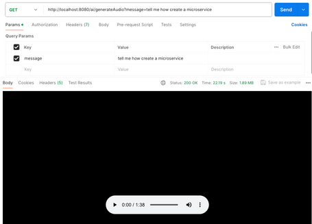 Controlador Imagen que muestra la consulta de "how to create a microservice"