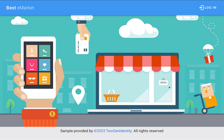 Pantalla de log in del ejemplo que vamos a utilizar