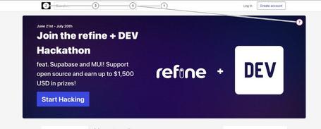 Ejemplo de navegación indicada por “tabs”.