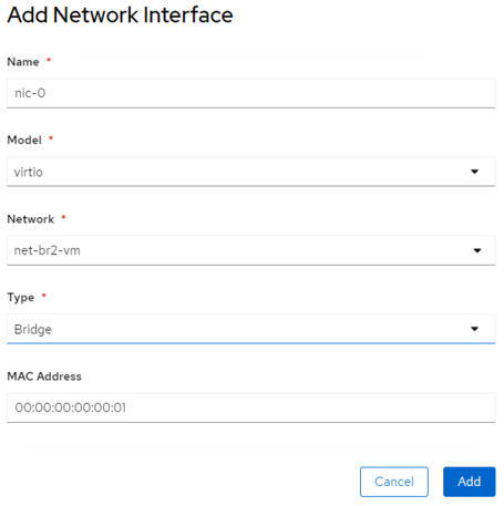 Añadir Network Interface. Añadir Network Interface.