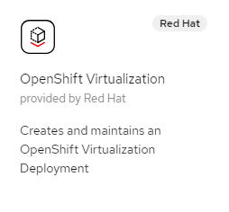 OpenShift Virtualization  OpenShift Virtualization