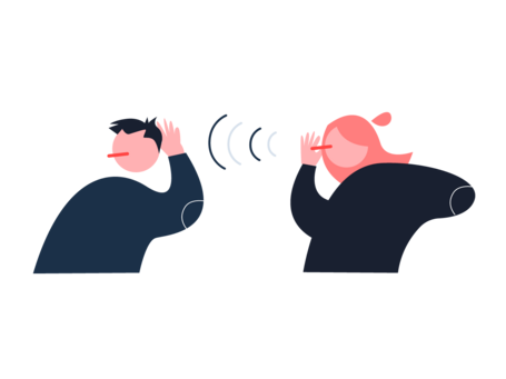 imagen de dos personas comunicándose