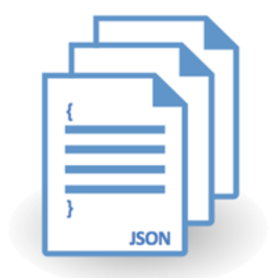 Document Stores NoSQL document databases. Image of multiple JSON document files.