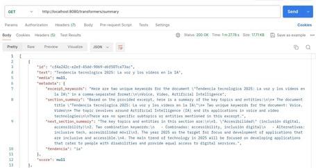 undefined Transformer behavior: /transformers/summary