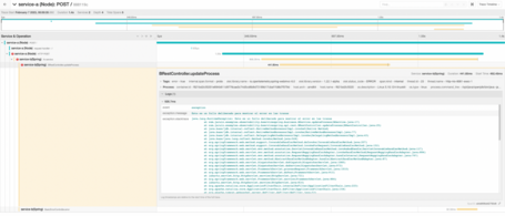 Erros de la traza. Si hacemos click, podemos ver todo el contenido de la traza de error.
