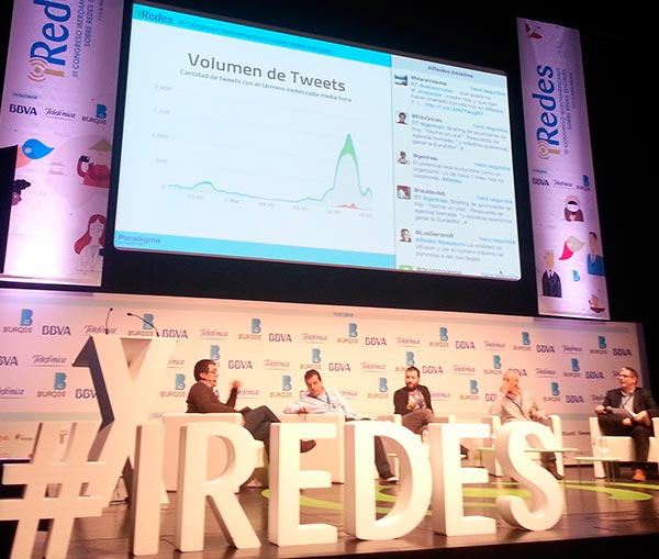 El hashtag tracking de Paradigma en la pantalla deiRedes