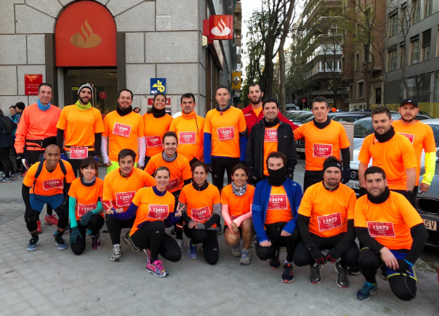 undefined Algunos de los compañeros que participaron en la carrera de empresa.